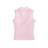 2025 Camisola de Seda Chunlei Nueva Camiseta Interior de Verano Hilo de Alta Elasticidad Base de Algodón Top de Cuello en V Adelgazante para Todo