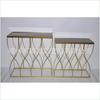Mesa de centro de hierro nórdico juego mesa de entrada lateral para sala de estar Mesa de café dorada Mesa de TV mesa consola