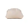 Bolsa Plissada de Couro Macio Feminina 2024 Nova Bolsa Clutch Simples Bolsa de Festa Cor Sólida Textura Bolsa de Ombro Transversal Bolsa de Clipe