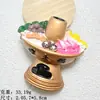 Nuevo juego de simulación de comida helado nudo de agua salada pan hamburguesa pastel resina gran comida de juego DIY hecho a mano imanes para refrigerador