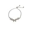 Estilo Francês Leve Luxo Micro-incrustado Requintado Pulseira de Borboleta Ins Trendy All-match Elegante Pulseira Pull-out Criativa
