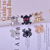 Accesorios de araña de calavera grande estilo punk Colgante pequeño de diamante Accesorios al por mayor