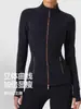 Top de Yoga de Manga Larga Caijue para Mujer, Ajustado, Ceñido a la Cintura, Doble Cremallera, Ropa para Correr al Aire Libre y Fitness, Chaqueta de Ropa de Yoga de Secado Rápido