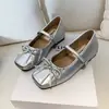 Sapatos Mary Jane Estilo Francês com Aumento Oculto de 5cm para Mulheres, Versátil Retro Antiderrapante Laço Novos Outono 2026 Rasteirinhas