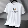 Marca de Tendencia Estilo Americano Transfronteriza Cuello Redondo Versátil Moda Elegante Manga Corta Holgada Transpirable Camisa Base Camiseta de Manga Corta de Tendencia