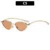 Moda Gafas de Sol Estilo Coreano Ojo de Gato con Patillas Trenzadas, Gafas de Sol Nuevas de Alta Gama Casual de Moda, Gafas para Mujer Transfronterizas
