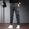 Pantalones Casuales Delgados de Seda de Hielo para Hombre Primavera y Otoño Rectos Deportivos Largos Estilo Coreano de Moda Tallas Grandes Combinan con Todo Pantalones Crock