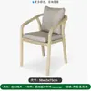 Juego de Sofás para Patio Exterior Aleación de Aluminio Teca Impermeable Protector Solar Villa Hotel Terraza Balcón Muebles de Mimbre
