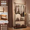 Perchero de Madera Maciza de Pie para Dormitorio Uso en Casa Color Nogal Madera de Caucho Multifuncional Con Ruedas Móvil Almacenamiento Perchero para Colgar Ropa