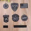 Parches Bordados de Insignias Estilo Americano al por Mayor del Fabricante, Parches Bordados de la Bandera Americana, Parches Decorativos de Tela para Chaquetas de Plumas