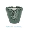 Macetetas de Cerámica Retro Estilo Europeo con Decoraciones Talladas, Adornos para Plantas Verdes de Interior en Maceta, Macetetas para Balcón de Villa, Decoraciones Florales