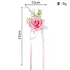 Estilo Floresta Casamento Noivo Noiva Flor de Pulso Lapela Combinação Série Flor Artificial Rosa Baile de Formatura Homens Mulheres