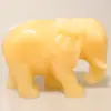 Adornos de Elefante Natural Beige de Jade Listos para Usar del Fabricante, un Par de Adornos de Elefante que Atraen Riqueza y Agua, Decoraciones para Sala de Estar y Oficina