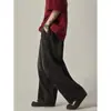 Calças compridas casuais soltas e retas masculinas, cintura solta, marca da moda, vintage, lavadas, antigas, jeans de perna larga