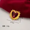 Popular Estilo Gótico Transfronterizo Colgante de Corazón de Melocotón Popular de Gama Alta Alas de Corazón Dorado Accesorios de Joyería DIY