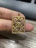 Liquidação Pingente de colar de ouro 14K simples com zircônia estrela de cinco pontas coração chave acessórios de joias DIY Pingente de pulseira