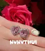 Joyería Aretes de Plata de Ley Clásicos en Forma de Corazón Incrustados con Diamantes, Aretes de Plata de Ley con Moissanita Azul Topacio de Alta Gama
