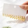 Juego de pendientes de aro dorados de tamaño degradado minimalista de nueva luz de lujo combinación de múltiples estilos venta al por mayor se pueden apilar