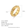 Pulsera de joyería de temperamento retro popular de moda europea y americana acero inoxidable chapado en oro de 18 quilates anillo de estrella luna sol
