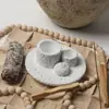 Portavelas de Cemento de Madera Sagrada Peruana Salvia Hojas de Eucalipto Palo de Vainilla Incienso Purificación Bandeja Multifuncional Adorno Decorativo
