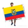 Tamanho do pé de atacado 3*5 pés 90*150cm Bandeira do Equador suporte de bandeira de poliéster
