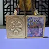 Pintura Thangka Dorada de las Vidas Pasadas y Presentes de Zaki Lam, los Ocho Zorros Guardianes, Pintura Thangka Semipintada a Mano sobre Lienzo