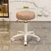 Taburete de Belleza con Altura Ajustable y Función Giratoria, Silla Profesional para Salones de Peluquería y Salones de Belleza, Taburete Redondo con Ruedas para Masaje, Manicura y Maquillaje