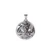Pez Koi ópera Loto Plata pura 9999 colgante colgante envejecido cadena para suéter nueva cadena larga para collar Colgante Plata de Ley Mujer