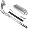 Silenciador de Escape de 28mm XR50 CRF50 70 110 125cc Tubo de Escape Recto Silenciador