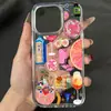 Funda de Teléfono Acrílica Graffiti Escarcha de Verano para iPhone 17 Pro, Agujero Grande Apple 16, Duodécima Generación