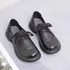 Zapatos de mujer de piel con cordones, nueva colección otoño 2026, suela gruesa, suela blanda, mocasines cómodos y versátiles para mujeres de mediana edad y mayores