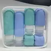 Botellas Reutilizables de Silicona para Viaje con Etiquetas para Viajes de Negocios, Botellas Portátiles Vacías para Loción, Gel de Ducha, Set de Botellas para Almacenamiento de Champú