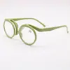 Montura de Gafas Retro Japonesa y Coreana de Moda Ovalada Estrecha con Degradado Verde Personalidad Estilo Anime Gafas Planas para Mujer Sesión de Fotos