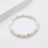 Pulsera Bohemia de Color Pieza de Cerámica Suave Abalorios Moda para Mujer Personalizada Separador de Cuentas Doradas Cuerda Estampada Joyería Europea y Americana