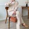 Estilo Coreano Estilo Preguiçoso Falso Conjunto de Tricô Duas Peças Conjunto de Duas Peças para Mulheres Outono e Inverno Novo Design Sensação Moda Calças de Perna Larga Soltas Conjunto de Duas Peças