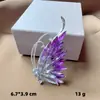 Traje Elegante Accesorios de Alta Gama Broche para Mujer, Broche Exquisito Degradado, Pin de Cristal a la Moda, Broche de Mariposa