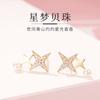 Aretes de estrella para mujer 2021 nueva moda Corea del Sur elegantes celebridad en línea aretes de plata esterlina personalidad simple pequeño estilo frío