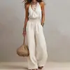 Otoño 2026 Nuevo Ropa Casual para Mujer Moda Europea y Americana Mono Elegante para Viajar Pantalones de Color Sólido