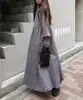 Suéter Loose de Gola Alta Estilo Japonês 2025 com Patchwork Vestido Longo Outono e Inverno em Estoque