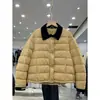 Ropa Casual de Algodón Invierno 2025 para Mujer Nicho Moda Casual Diseño de Solapa Color de Contraste Chaqueta Cálida