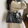 Bolsa Plissada Elegante de Bolinhas para Mulheres, Nova Moda 2026 Bolsa de Ombro de Grande Capacidade para o Dia a Dia, Bolsa de Mão Tote