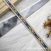 Fita jacquard geométrica estilo étnico Miao, Renda para bainha de vestuário étnico de minorias de Yunnan-Guizhou, Acessório de acabamento para bainha de saia Hanfu