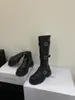 Nuevas Botas Largas Estilo Británico Otoño 2025 para Mujer, Botas Martin, Botas de Caballero Gruesas de Suela Alta Hasta la Rodilla para Mujeres Bajitas