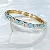Novo Bracelete Floral de Esmalte Chinês Colorido Óleo Gotejante Cloisonné Estilo Nacional Acessórios para Meninas Fábrica de Origem Atacado