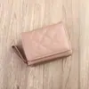 Fornecimento transfronteiriço direto da fábrica Carteira feminina doce estilo coreano, bolsa de mão curta com zíper, porta-moedas e porta-cartões simples de cor sólida