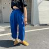 Pantalones casuales de verano para niñas, estilo occidental, para bebés, personalizados, de marca de moda coreana, de color sólido, de moda, de celebridades de Internet, pantalones holgados de pierna ancha