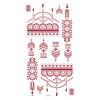 Nuevo tatuaje temporal de encaje rojo marrón con henna para boda, dama de honor, tatuaje impermeable, pegatinas, fábrica en stock, venta al por mayor, impresión