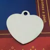 Collar Cruzado de Acero Inoxidable con Colgante en Forma de Corazón Acero de Titanio Corazón de Melocotón Marca Militar Collar Etiqueta de Perro con Logo Grabado Regalo