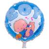 Venta al por mayor Globo corona redonda de 18 pulgadas Serie Bebé corona globo de película de aluminio Niños Niñas Globo para fiesta de cumpleaños
