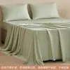 Lençol de Fibra de Bambu Natural Antibacteriano 60S Classe A Peça Única Sensação Fresca de Verão Conjunto de Três Peças para Dormitório Pessoa Solteira Capa de Edredom Fronha